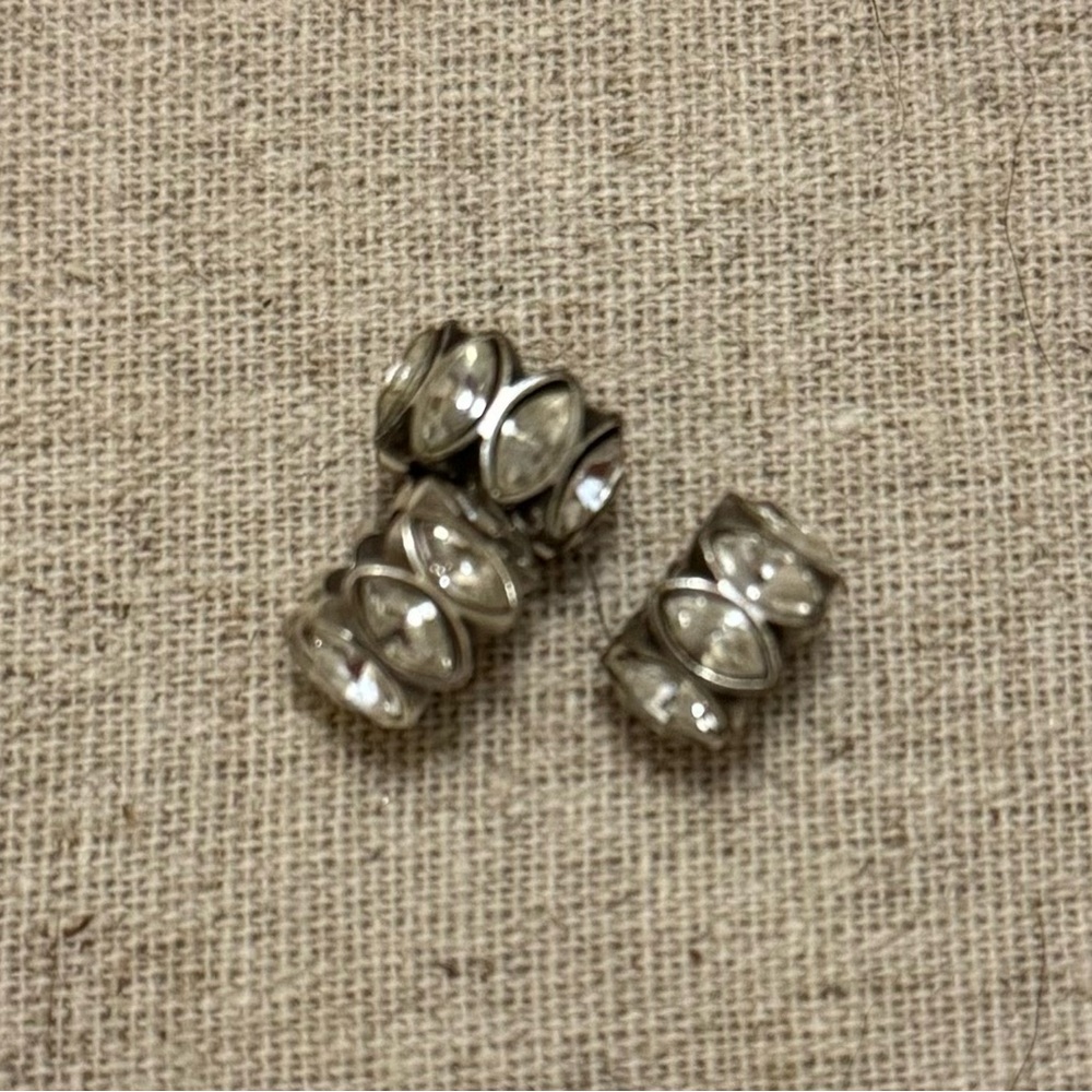 Silver Geometric Beads